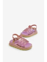 dětské sandálky na suchý zip  fialové model 21661980 - Zaxy
