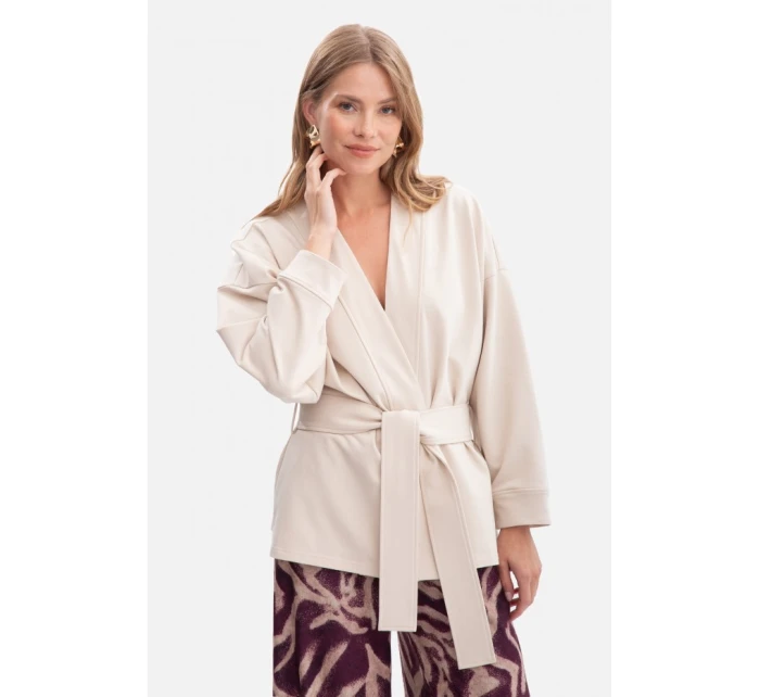 Pletené sako bez s předním dílem model 21379809 - BeWear