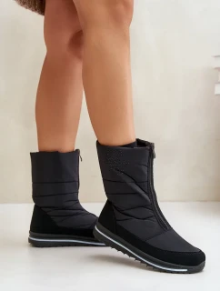 Dámske snežnice so zipsom Progress PROGJ-22-130 Black