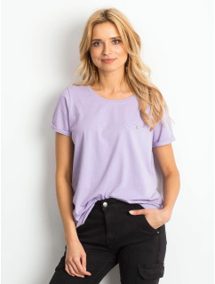 Dámske tričko s výstrihom na chrbte RV-TS-4662.24P violet lila - FPrice