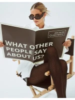 Dámske pančuchové nohavice Celest Code 1217 Black Pattern - Gabriella