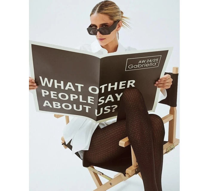 Dámske pančuchové nohavice Celest Code 1217 Black Pattern - Gabriella