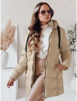 Dámská zimní bunda s kapucí beige Dstreet model 21978729 - FashionStreet Dámská zimní bunda s kapucí beige Dstreet model 21978729 - FashionStreet
