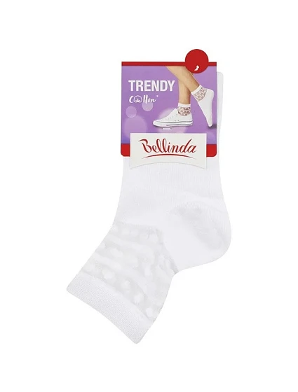 Dámské ponožky s ozdobným lemem model 15435659 COTTON SOCKS  bílá - Bellinda