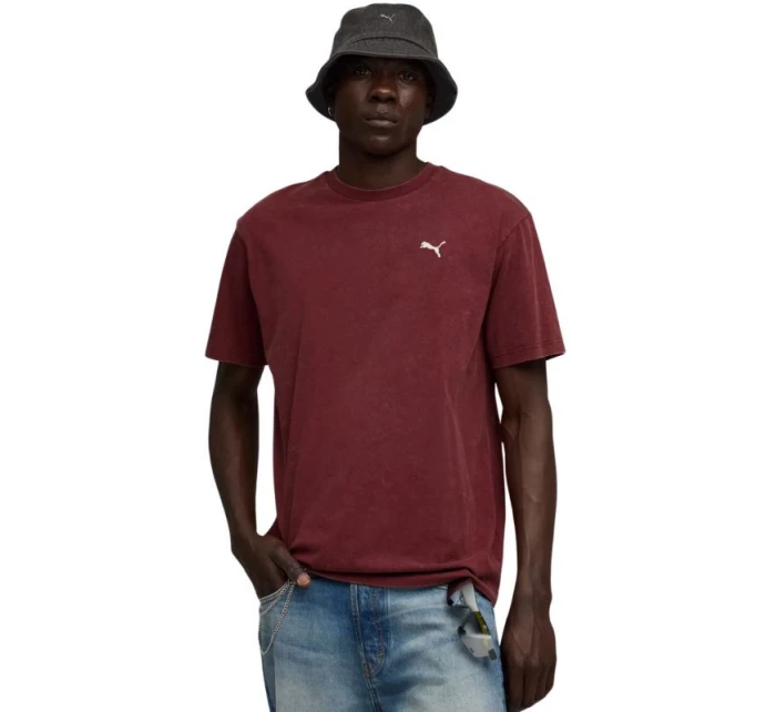 Puma Ess Elevated Relaxed Wash Tee bordová 688048 96 pánske Puma Ess Elevated Relaxed Wash Tee bordová 688048 96 pánske