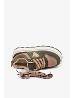 Zateplené dámské tenisky na platformě Zelená Florinda