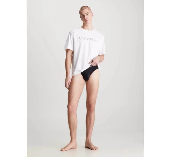 Pánske tričko na spanie S/S CREW NECK 000NM2501E 100 white - Calvin Klein
