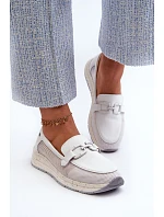 Dámske kožené mokasíny D&A TW210 white - S.Barski