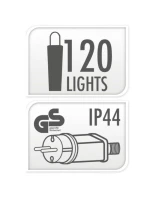 120 LED SVETLA S DEKORATÍVNOU GUĽOU TEPLÁ BIELA