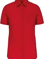 Kariban K 548 Popelínová blúzka „Judith“ s krátkymi rukávmi 20.K548 classic red