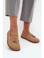 Skórzane Zamszowe Mokasyny Typu Barefoot Zazoo 322 Beżowe