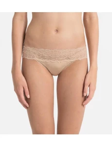 Dámske tangá QF1199E-GXB marhuľová - Calvin Klein