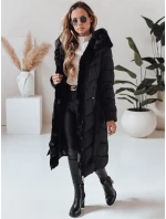 Dámská zimní dlouhá prošívaná bunda s kožešinou černá Dstreet model 21991288 - FashionStreet