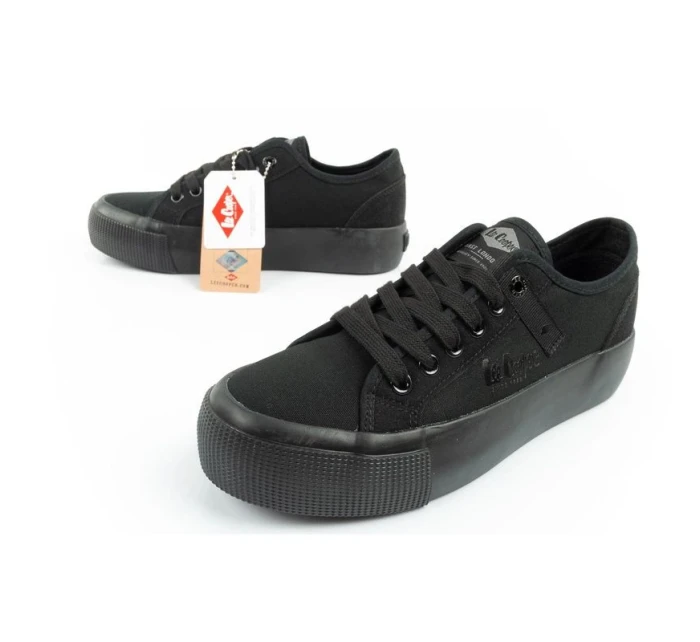 Lee Cooper Dámske športové tenisky Textilná platforma Black Women's