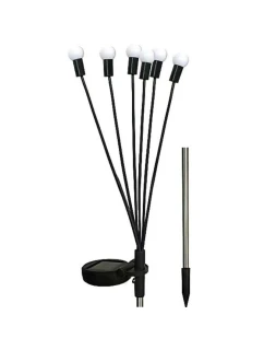 SOLÁRNA LAMPA TANCUJÚCA VO VETRE BIELE GULE 6 LED 72CM