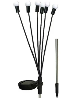 SOLÁRNA LAMPA TANCUJÚCA VO VETRE BIELE GULE 6 LED 72CM