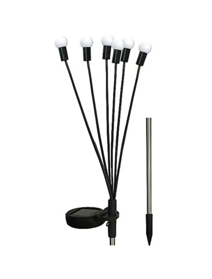 SOLÁRNA LAMPA TANCUJÚCA VO VETRE BIELE GULE 6 LED 72CM