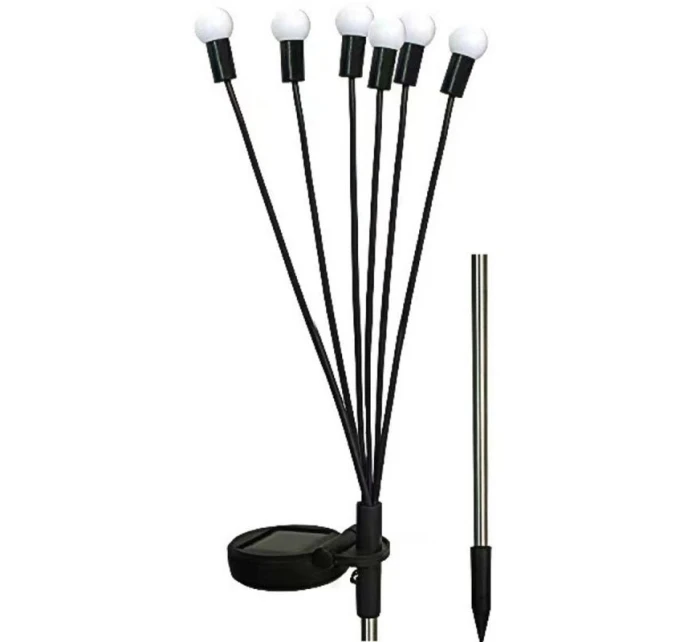 SOLÁRNA LAMPA TANCUJÚCA VO VETRE BIELE GULE 6 LED 72CM