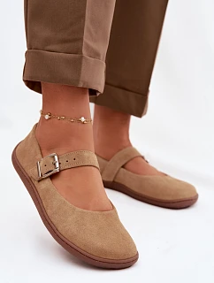 Baleríny Barefoot z přírodního semiše Zazoo 316 béžové