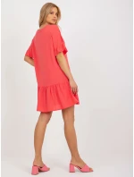 Šaty D73761M30306B koralová