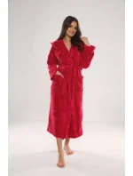 Dlouhý dámský župan s kapucí model 16115315 LUNA II - De Lafense