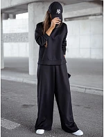 Dámska tepláková súprava „Masełko“, čierna, FashionStreet AY1210 Dámska tepláková súprava „Masełko“, čierna, FashionStreet AY1210