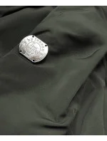 Armádne sivá obojstranná dámska zimná bunda (m-21508)
