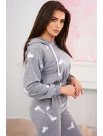 Sada s potlačou pištole šedá