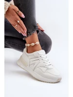 Dámské bílé tenisky z ekokože model 21657620 - Boto Dámské bílé tenisky z ekokože model 21657620 - Boto