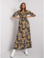 Šaty DHJ SK 13965 1.61P čierna a žltá Šaty DHJ SK 13965 1.61P čierna a žltá