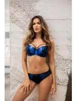 Podprsenka V-10231 čierna a modrá - Axami