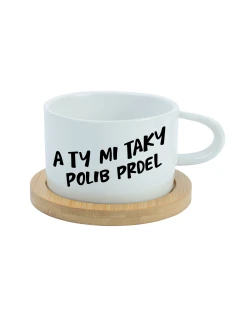 A TY MI TAKY POLIB PRDEL - bílá hrníček makronka 200 ml