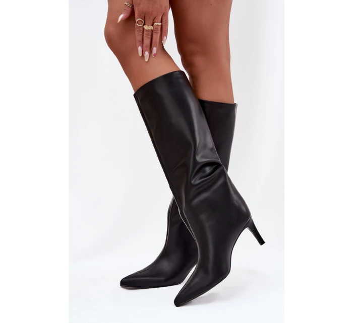 Kozačky na podpatku  model 221148 Step in style