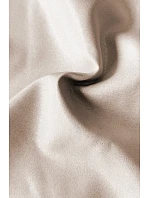 model 22112271 NINA elegantní šaty s obálkovým výstřihem, rukávy a páskem béžové se třpytkami - numoco