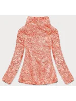 Oranžová melanžová dámská plyšová mikina model 17691545 - J.STYLE Oranžová melanžová dámská plyšová mikina model 17691545 - J.STYLE