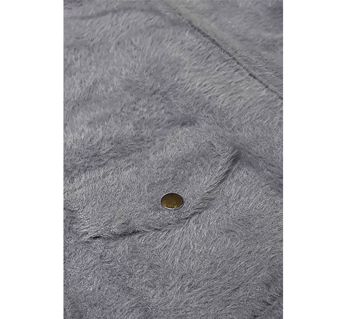 Krátká šedá bunda typu "alpaka" model 18420069 - MADE IN ITALY