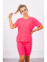 Súprava top+legíny ružová neónová Súprava top+legíny ružová neónová