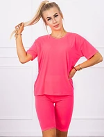 Súprava top+legíny ružová neónová