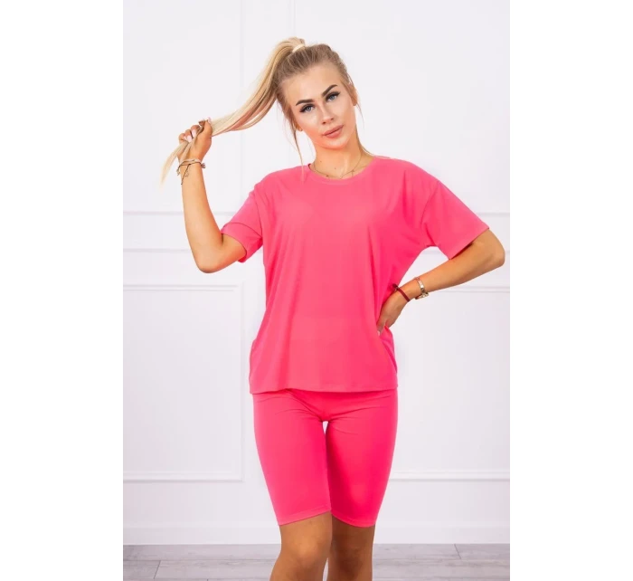 Súprava top+legíny ružová neónová Súprava top+legíny ružová neónová