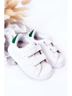 Dziecięce Tenisówki Na Rzepy Biało-Zielone California Dziecięce Tenisówki Na Rzepy Biało-Zielone California