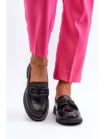 Elegantné dámske kožené mokasíny Black Triana Elegantné dámske kožené mokasíny Black Triana