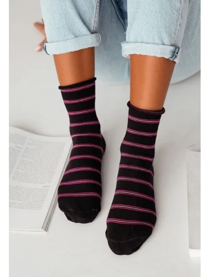 Milena 0200-162 Tenké pruhované ponožky 37-41