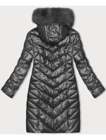 Dámska prešívaná zimná bunda v grafitovej farbe J Style (16M9100-105) Dámska prešívaná zimná bunda v grafitovej farbe J Style (16M9100-105)