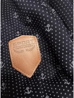 Tmavě modrá dámská rozepínací mikina se stahovacími lemy model 21310442 - 6&8 Fashion Tmavě modrá dámská rozepínací mikina se stahovacími lemy model 21310442 - 6&8 Fashion