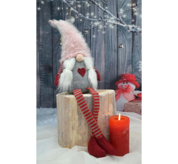 DÁMA ŠKRIATOK S HUŇATÝM KLOBÚKOM 45+36CM