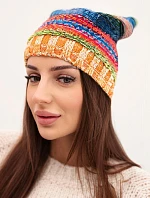 Čiapka s fleecom Krystyna K207 neon green+yellow