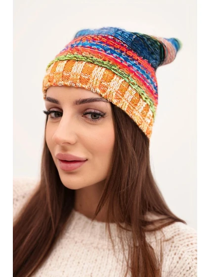 Čiapka s fleecom Krystyna K207 neon green+yellow