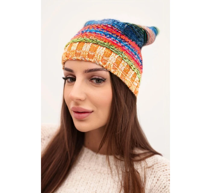 Čiapka s fleecom Krystyna K207 neon green+yellow