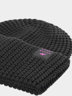Dziewczęca Czapka Zimowa 4F 4FJWAW24ACAPF414-21S Czarna
