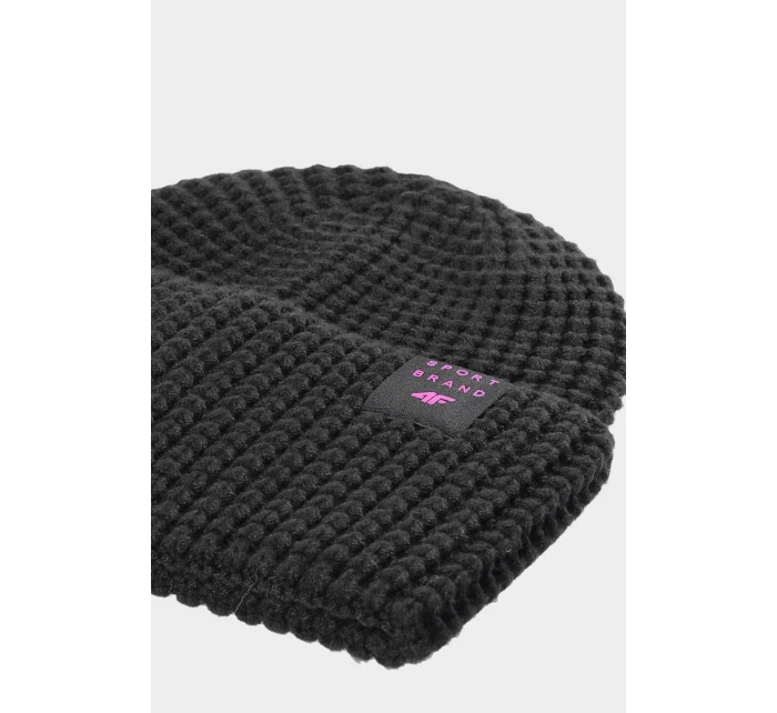 Dziewczęca Czapka Zimowa 4F 4FJWAW24ACAPF414-21S Czarna Dziewczęca Czapka Zimowa 4F 4FJWAW24ACAPF414-21S Czarna